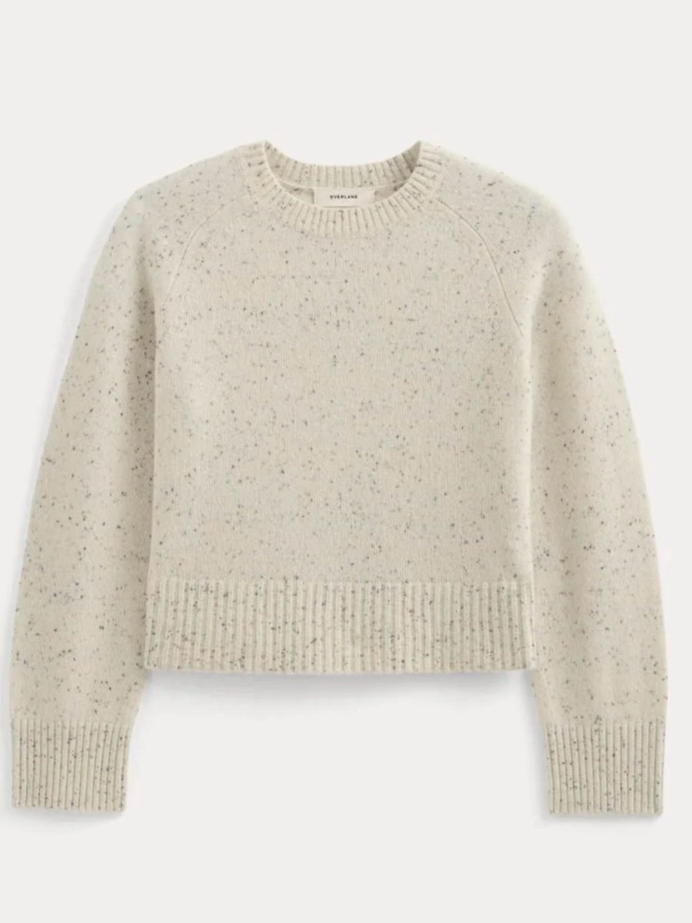 Everlane Cashmere Boxy Crew Sweater in Leslie Donegal Small - EUC